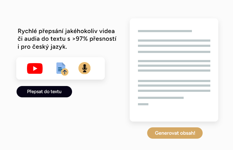 Automatický přepis videa a audia do textu